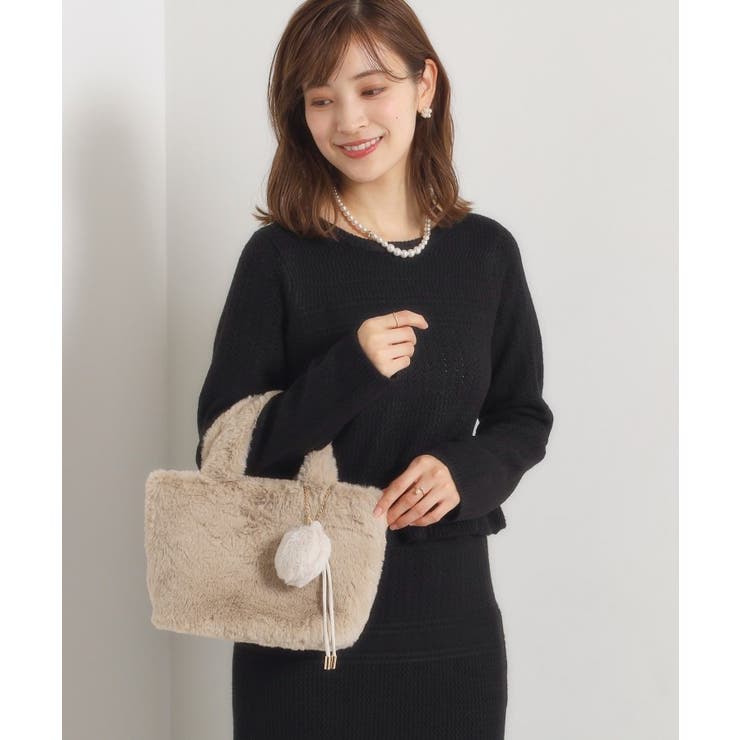 チャーム付きフェイクファートート | ITS'DEMO | 詳細画像3 