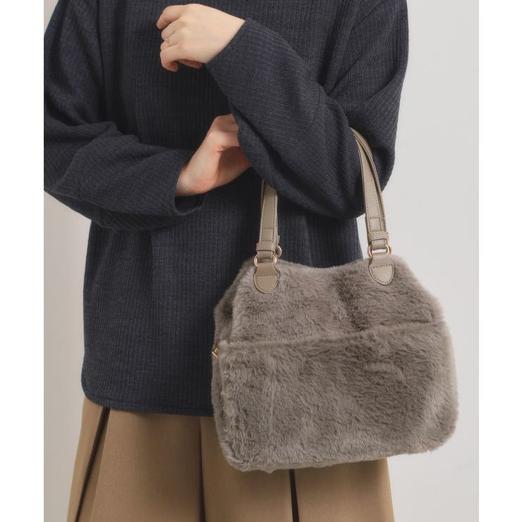 モカブラウン(042) | 【2WAY】両あおりフェイクファートート | ITS'DEMO