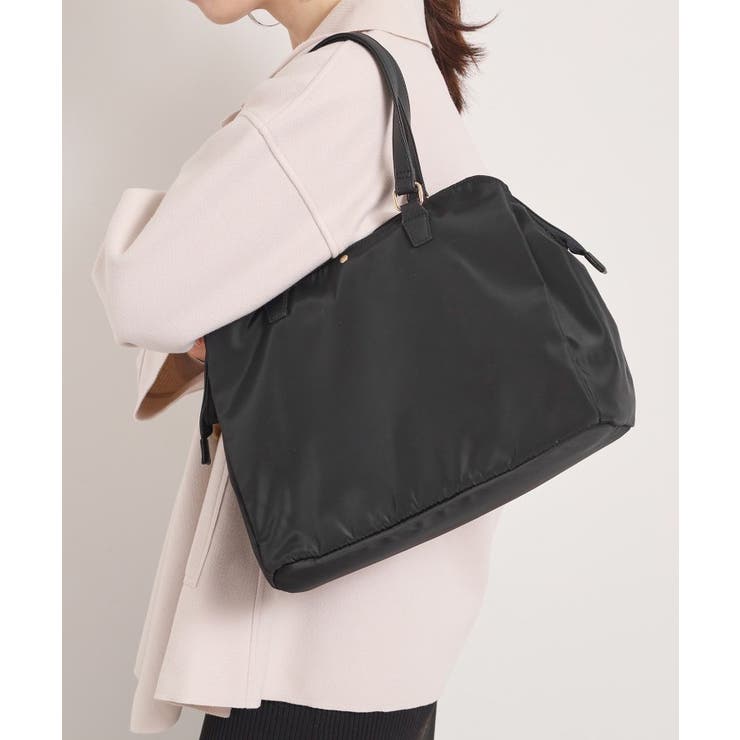 ブラック(019) | 【6ポケット】口金A4トート | ITS'DEMO