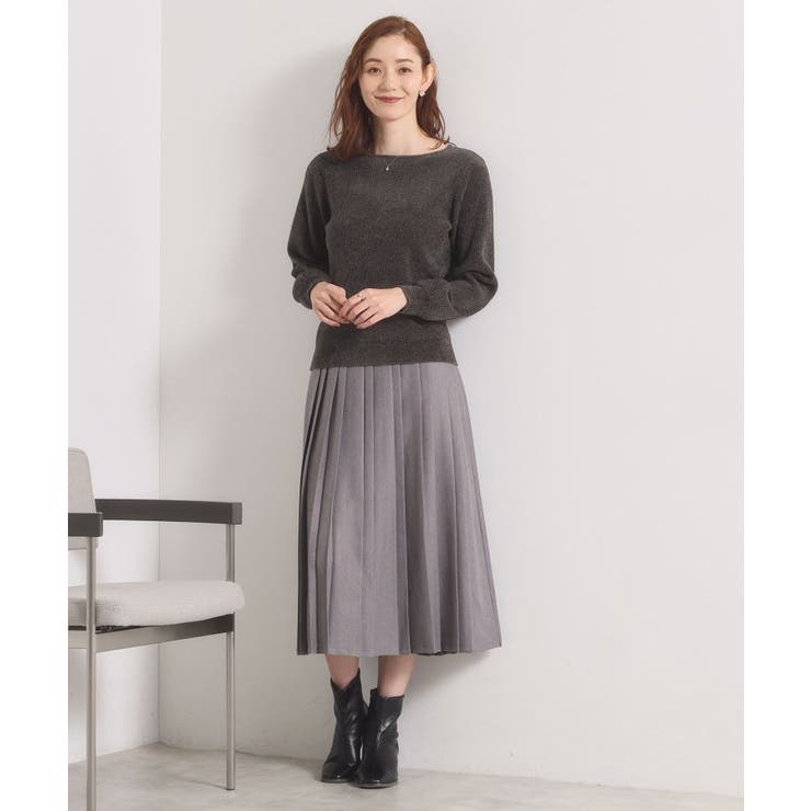 【毛玉防止／洗濯機OK】ボートネックモールニット | ITS'DEMO | 詳細画像10 