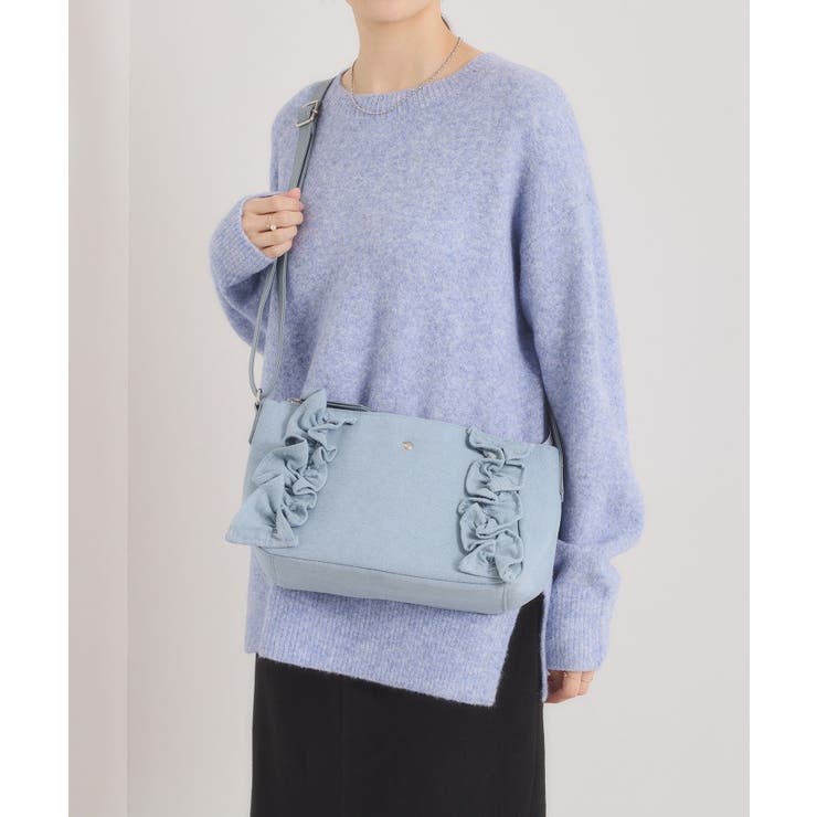 サックスブルー(090) | フリルミニショルダー | ITS'DEMO