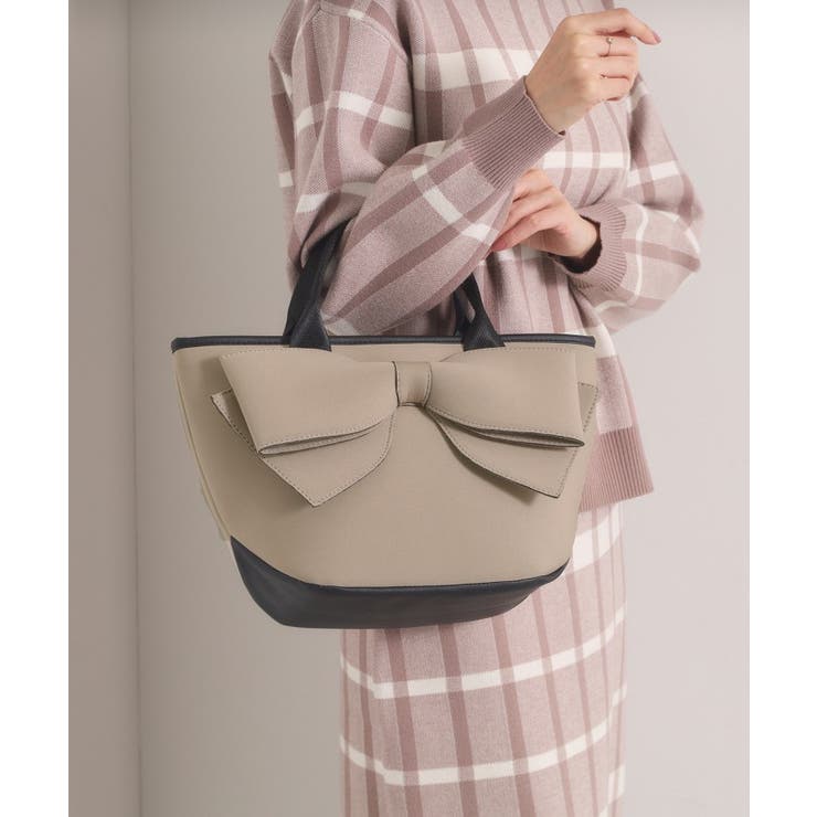 グレージュ(050) | ネオプレーンリボンミニトート | ITS'DEMO