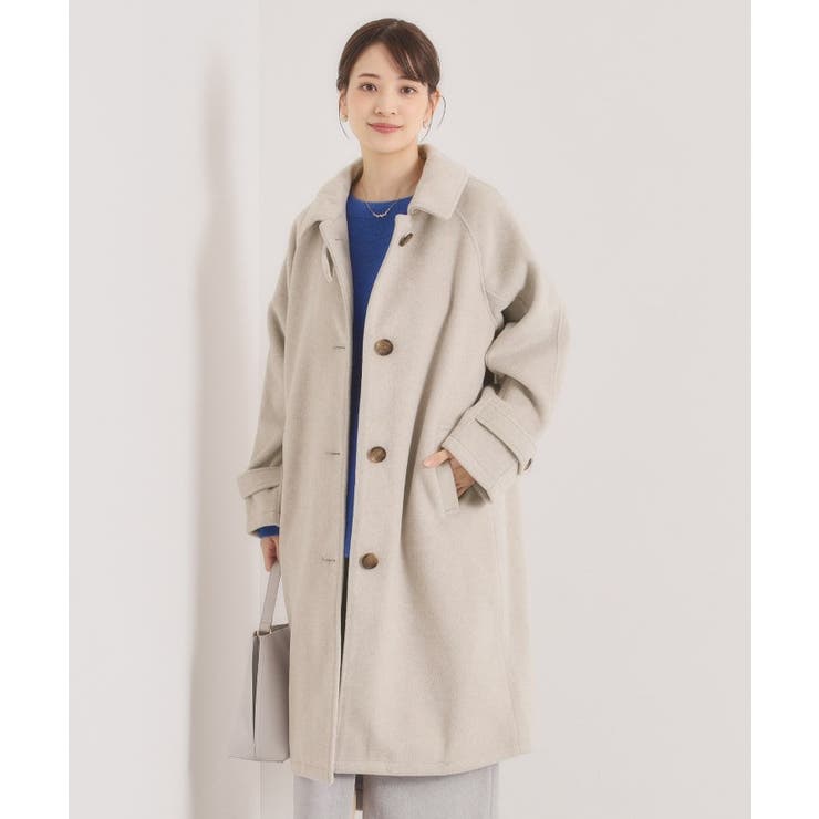 ベージュ(052) | モッサ風ロングコート | ITS'DEMO