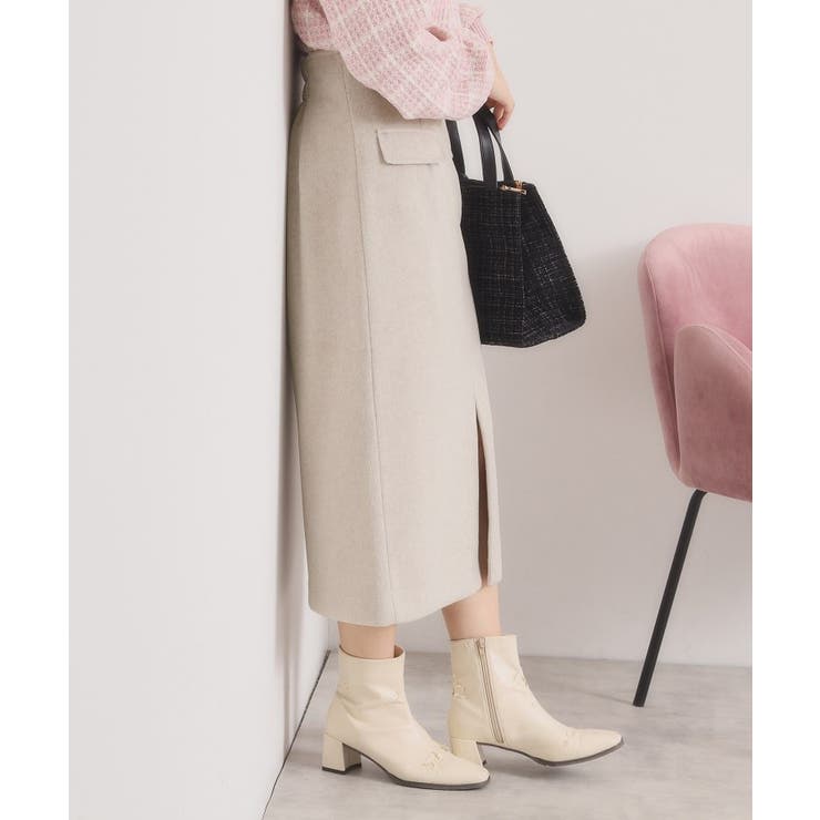 【ウエストゴム】シャギーモッサタイトスカート | ITS'DEMO | 詳細画像5 