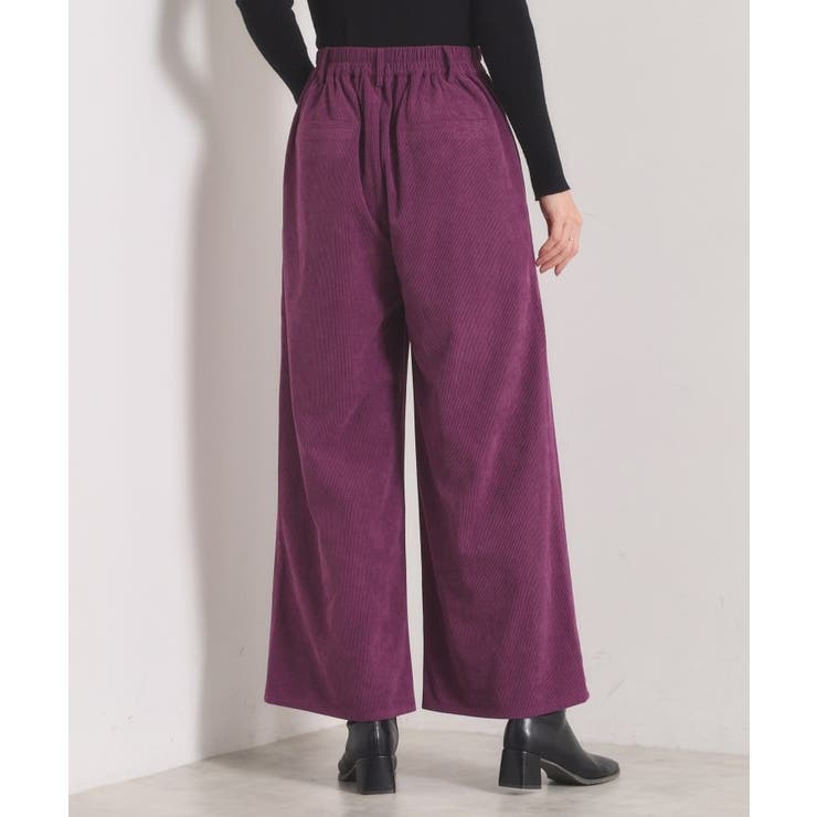 【洗濯機OK／ウエストゴム】コーデュロイワイドパンツ | ITS'DEMO | 詳細画像15 