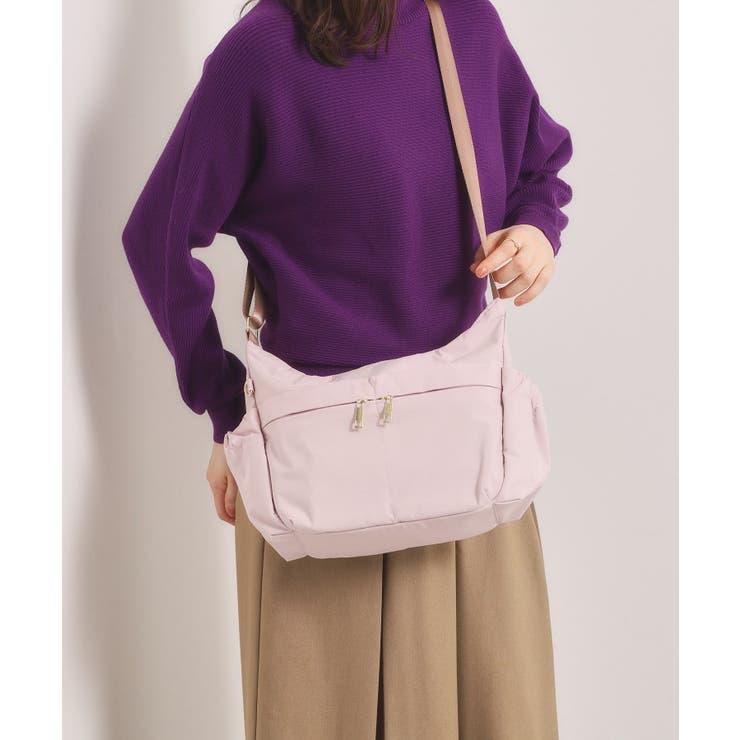 ピンク(072) | 【9ポケット】ふんわり軽量撥水ショルダー | ITS'DEMO