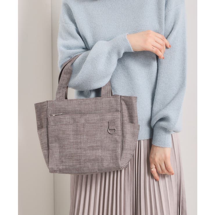 ブラウン(043) | 【13ポケット】杢調2WAYトート | ITS'DEMO