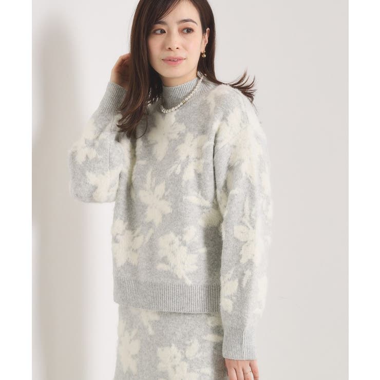 【手洗い可／セットアップ可】花柄フェザージャカードニット | ITS'DEMO | 詳細画像16 