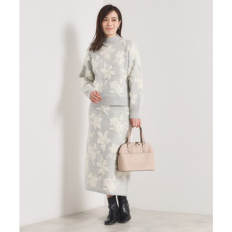 【手洗い可／セットアップ可】花柄フェザージャカードニット | ITS'DEMO | 詳細画像17 