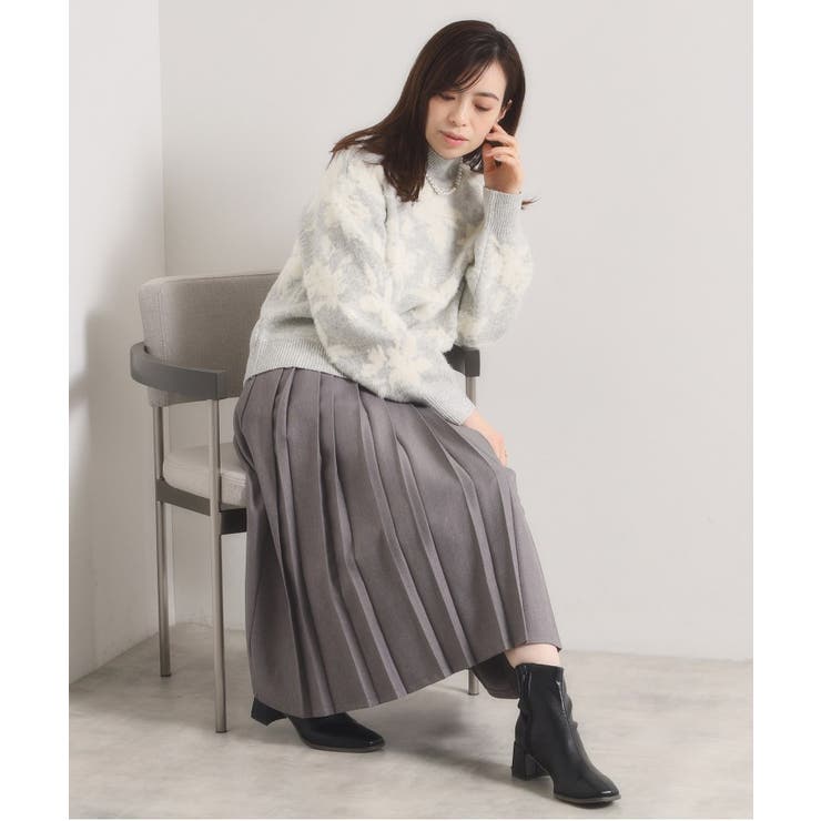 【手洗い可／セットアップ可】花柄フェザージャカードニット | ITS'DEMO | 詳細画像18 