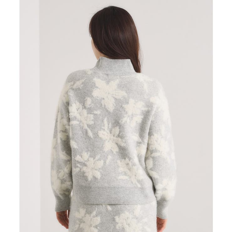 【手洗い可／セットアップ可】花柄フェザージャカードニット | ITS'DEMO | 詳細画像22 