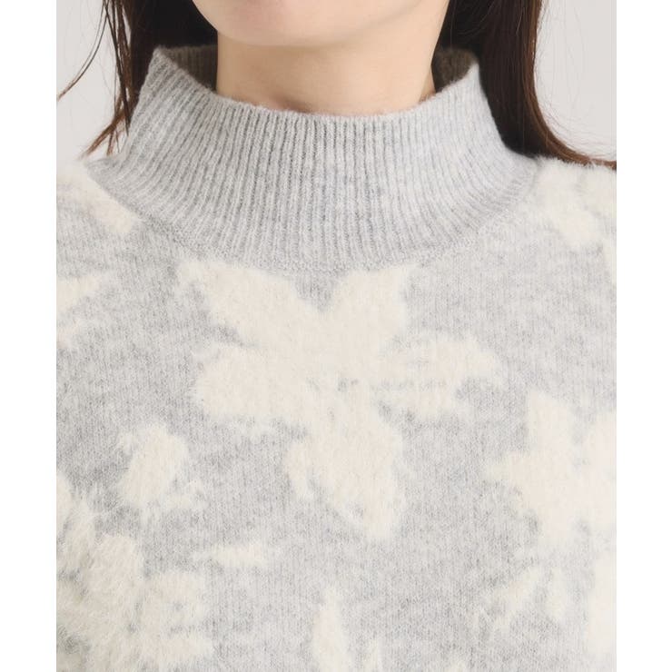 【手洗い可／セットアップ可】花柄フェザージャカードニット | ITS'DEMO | 詳細画像23 