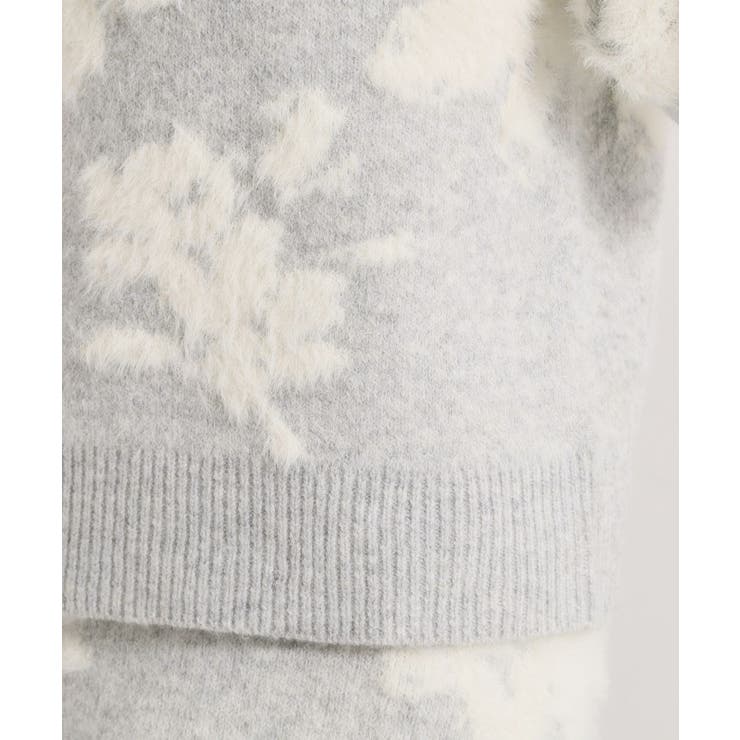 【手洗い可／セットアップ可】花柄フェザージャカードニット | ITS'DEMO | 詳細画像25 