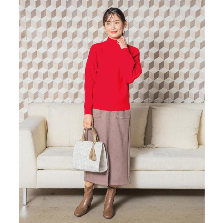 【手洗い可】リブドルマンハイネックニット | ITS'DEMO | 詳細画像3 