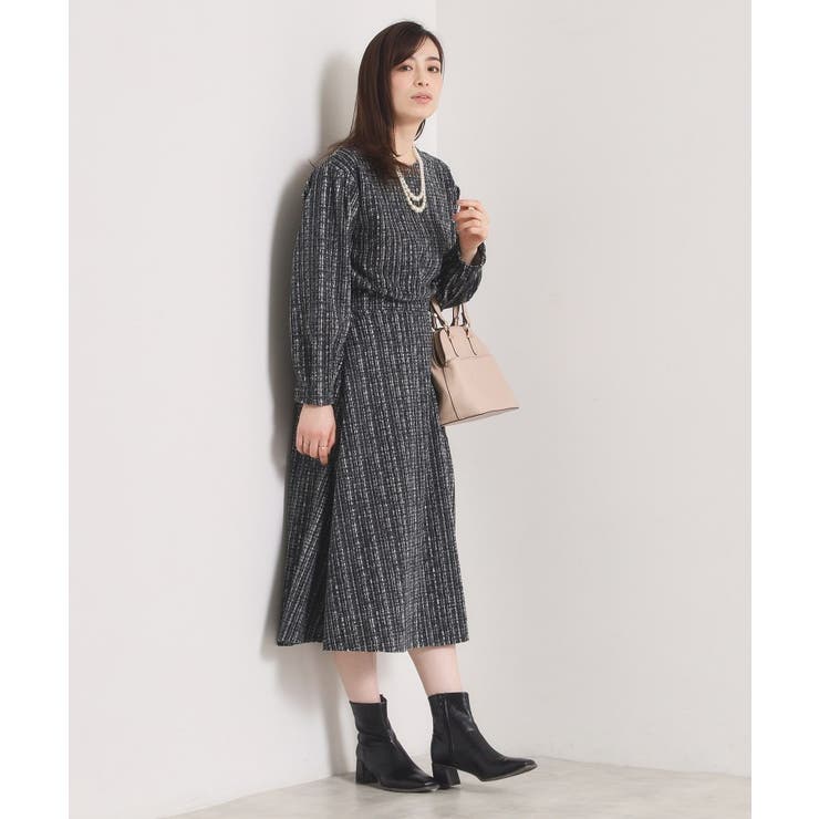 【手洗い可／セットアップ可】ツイード風プリントブラウス | ITS'DEMO | 詳細画像14 