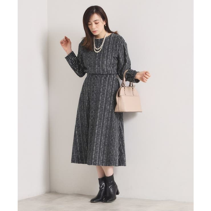 【手洗い可／セットアップ可】ツイード風プリントブラウス | ITS'DEMO | 詳細画像15 