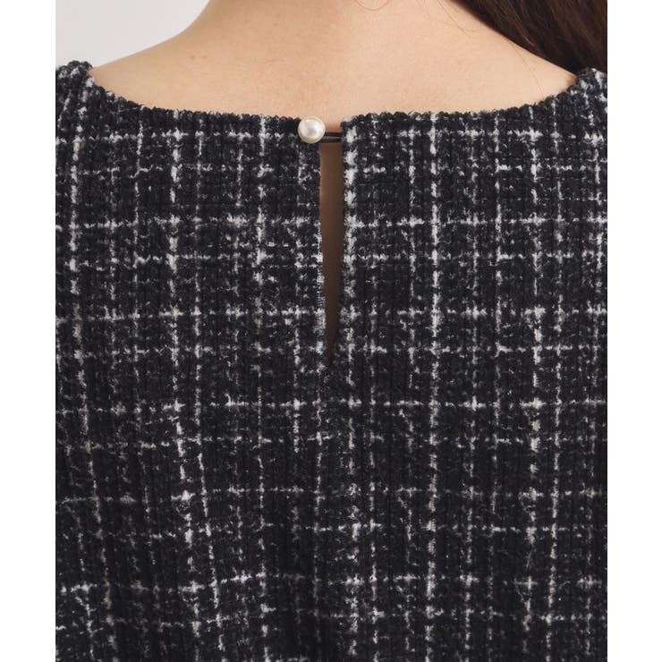 【手洗い可／セットアップ可】ツイード風プリントブラウス | ITS'DEMO | 詳細画像21 