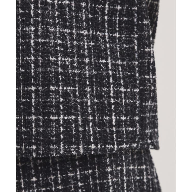 【手洗い可／セットアップ可】ツイード風プリントブラウス | ITS'DEMO | 詳細画像23 