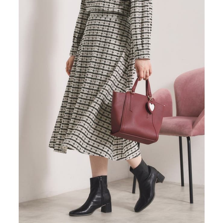 【手洗い可／セットアップ可】ツイード風プリントスカート | ITS'DEMO | 詳細画像5 