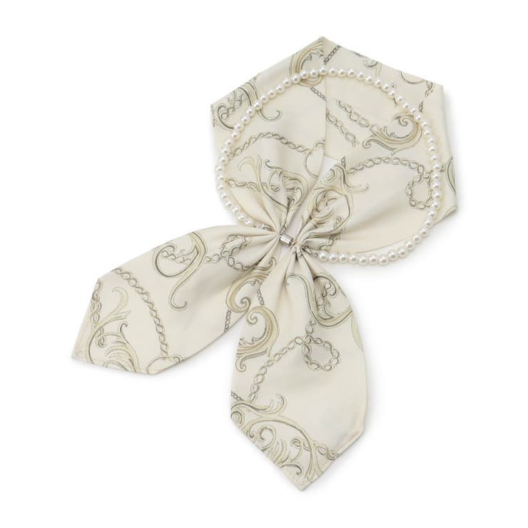 【簡単着脱／手洗い可】パール調付マグネットスカーフ | ITS'DEMO | 詳細画像2 