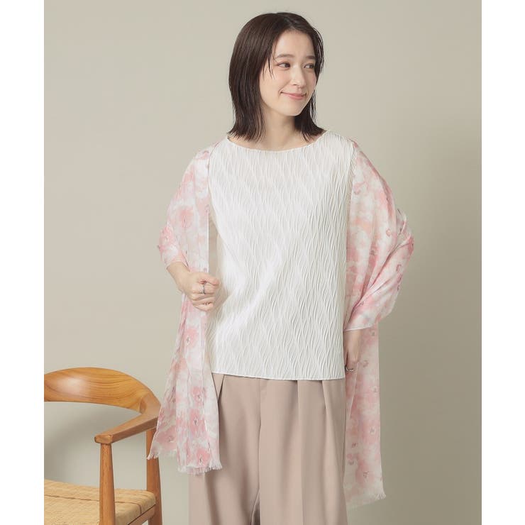 【UV／接触冷感／手洗い可】水彩花柄レーヨンストール | ITS'DEMO | 詳細画像5 