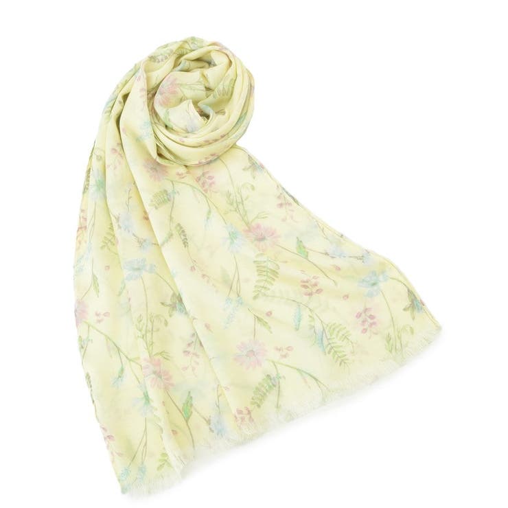 ライトイエロー(130) | 【UV／接触冷感／手洗い可】ボタニカルレーヨンストール | ITS'DEMO