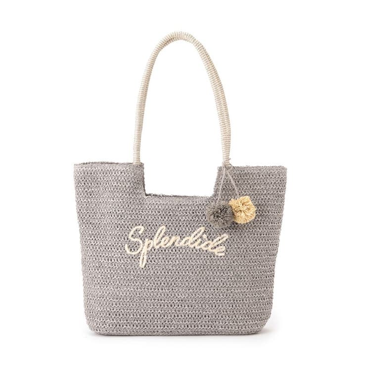 チャーム付ロゴ刺繍雑材トート | ITS'DEMO | 詳細画像9 