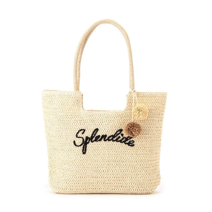 チャーム付ロゴ刺繍雑材トート | ITS'DEMO | 詳細画像10 