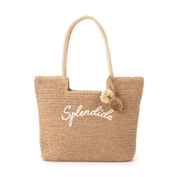 チャーム付ロゴ刺繍雑材トート | ITS'DEMO | 詳細画像11 