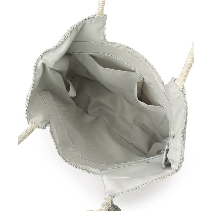 チャーム付ロゴ刺繍雑材トート | ITS'DEMO | 詳細画像16 