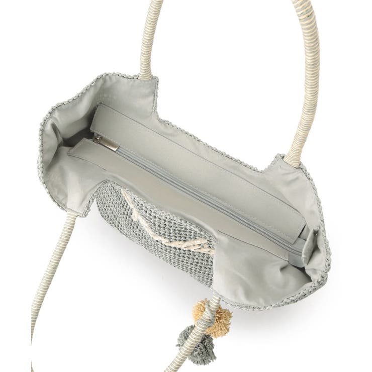 チャーム付ロゴ刺繍雑材トート | ITS'DEMO | 詳細画像21 