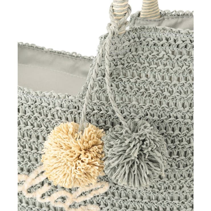 チャーム付ロゴ刺繍雑材トート | ITS'DEMO | 詳細画像23 