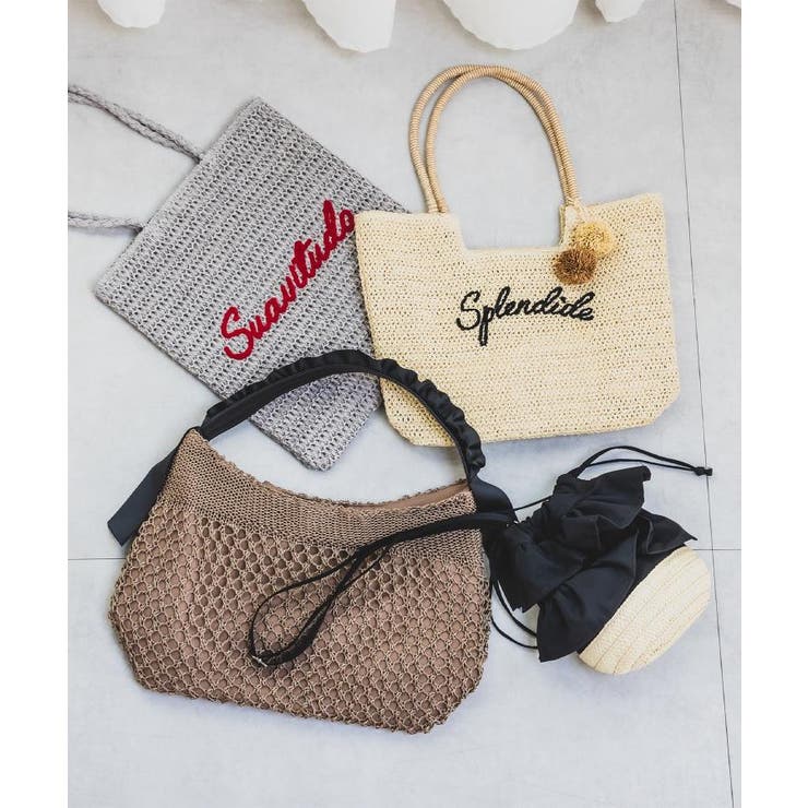 チャーム付ロゴ刺繍雑材トート | ITS'DEMO | 詳細画像26 