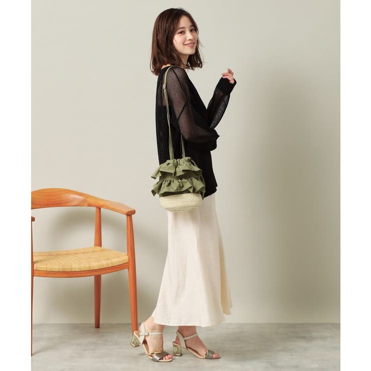 雑材フリルコンビ巾着ショルダー | ITS'DEMO | 詳細画像8 