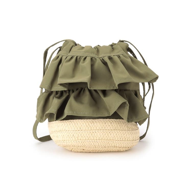 雑材フリルコンビ巾着ショルダー | ITS'DEMO | 詳細画像10 