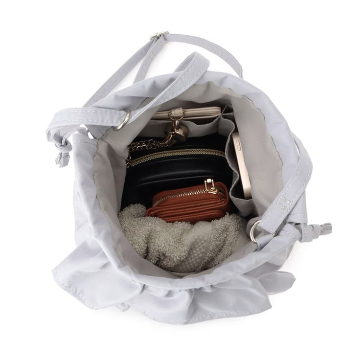 雑材フリルコンビ巾着ショルダー | ITS'DEMO | 詳細画像18 