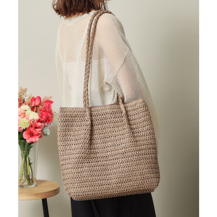 グレージュ(050) | 雑材ハンドルタックトート | ITS'DEMO