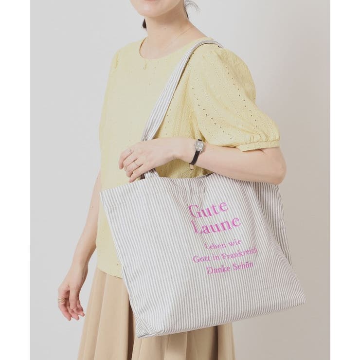 【A4対応】ロゴ刺繍ラージトート | ITS'DEMO | 詳細画像8 