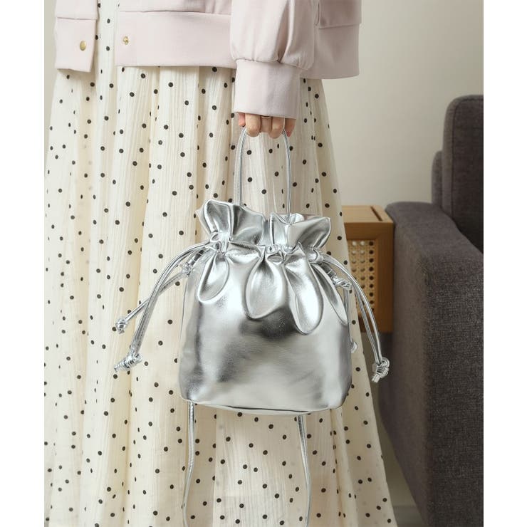 シルバー(006) | メタリック巾着2WAYショルダー | ITS'DEMO