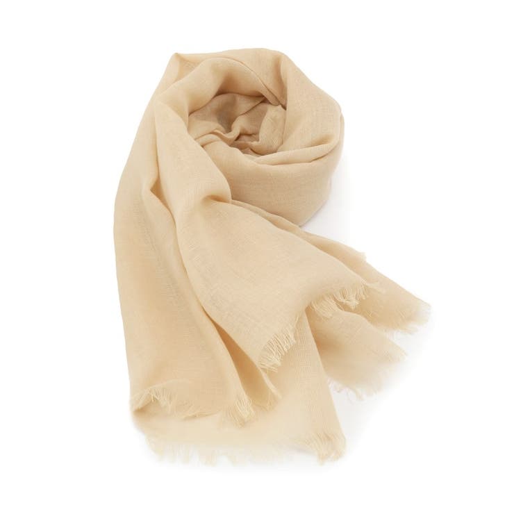 ベージュ(052) | 【UV／手洗い可】綿麻無地ストール | ITS'DEMO