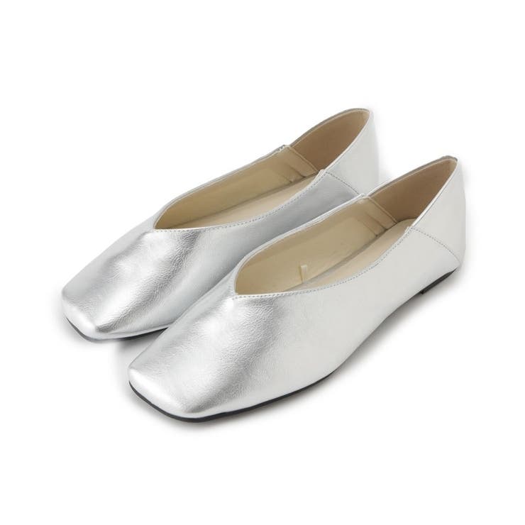 シルバー(006) | スクエアフラットシューズ | ITS'DEMO