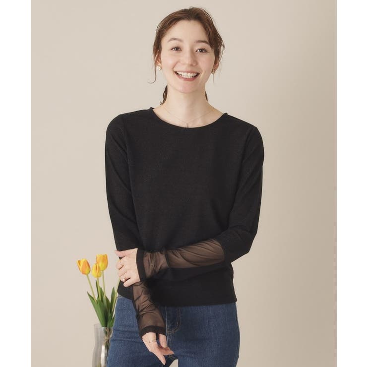 ブラック(019) | 【手洗い可】袖シアーラメインナー | ITS'DEMO