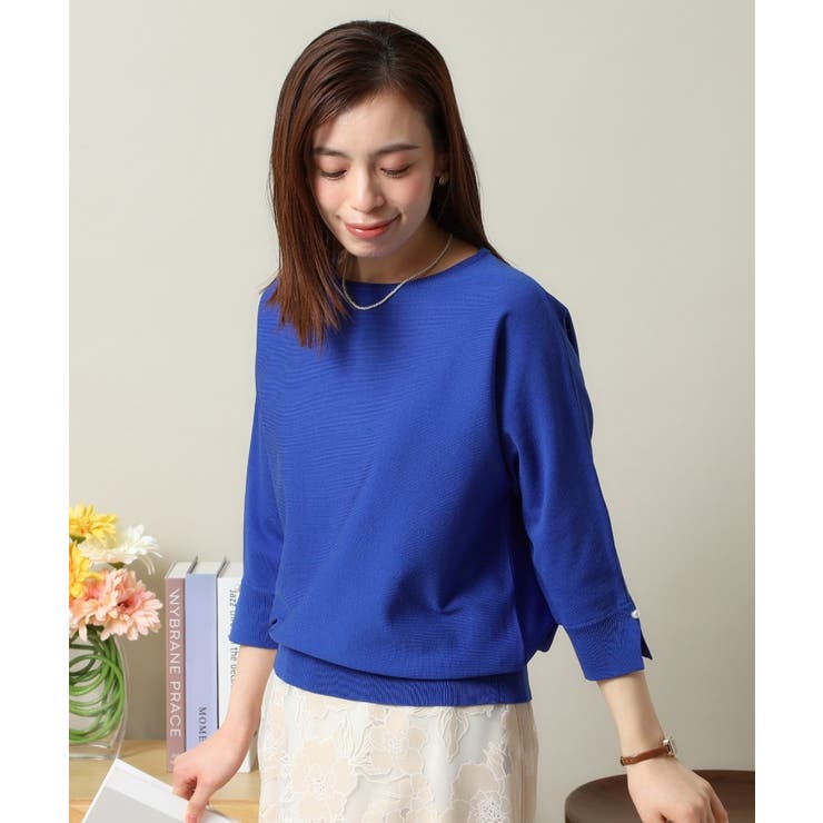 【縮みに強い／洗濯機OK】ボートネック天竺ドルマンニット | ITS'DEMO | 詳細画像20 