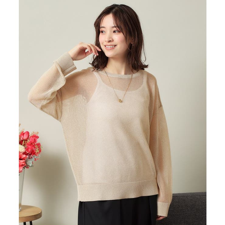 【手洗い可】ラメメッシュニット | ITS'DEMO | 詳細画像2 