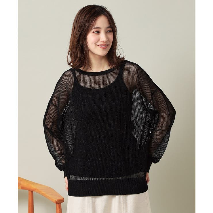 【手洗い可】ラメメッシュニット | ITS'DEMO | 詳細画像5 