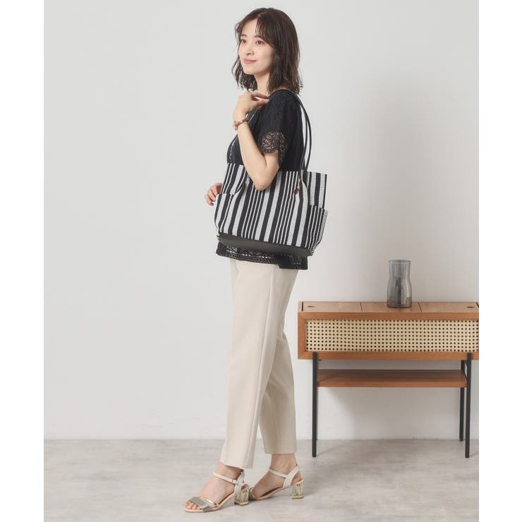 【A4対応】ストライプタックトート | ITS'DEMO | 詳細画像4 