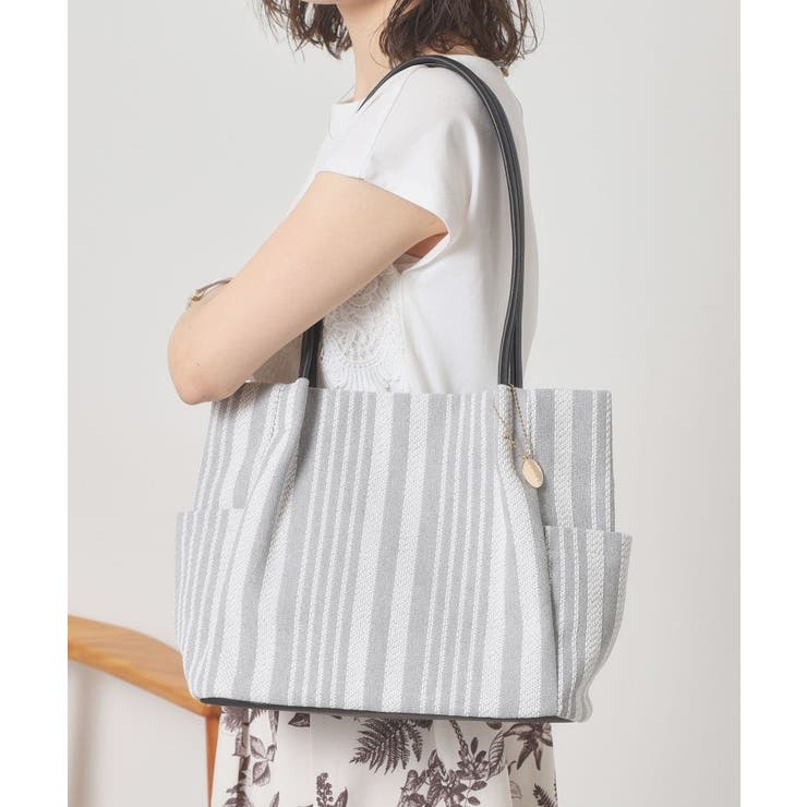 ライトグレー(311) | 【A4対応】ストライプタックトート | ITS'DEMO