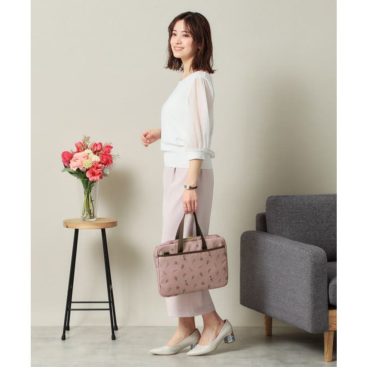 【3WAY／9ポケット／通勤】花柄PCトート | ITS'DEMO | 詳細画像4 