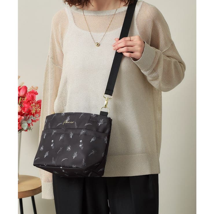 ブラック(119) | 【2WAY】花柄バッグインバッグ | ITS'DEMO