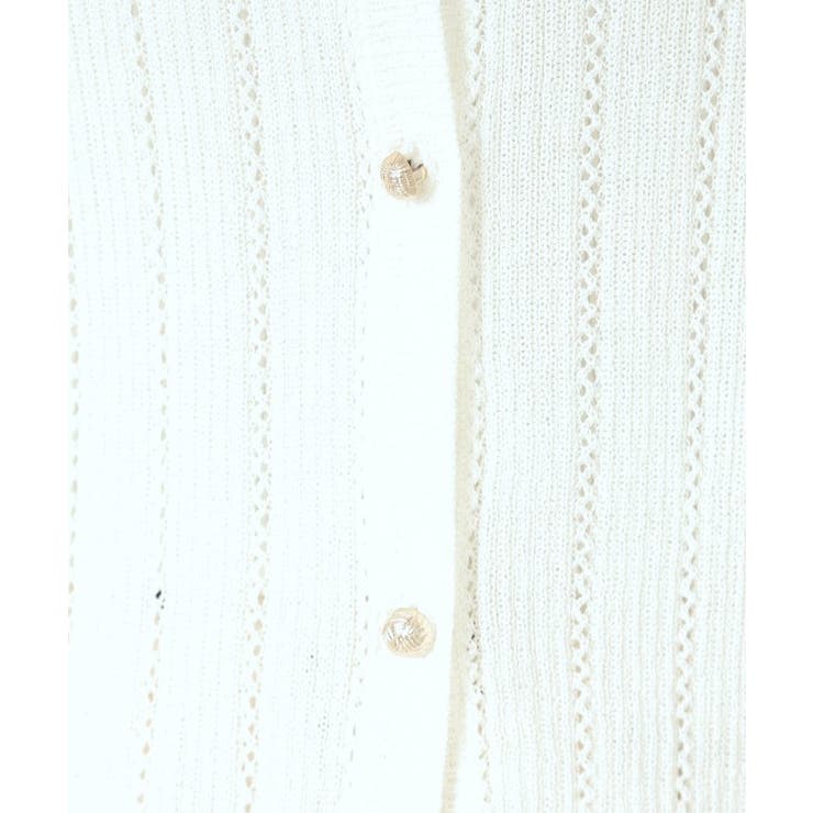 【手洗い可】透かし編みクルーカーデ | ITS'DEMO | 詳細画像7 